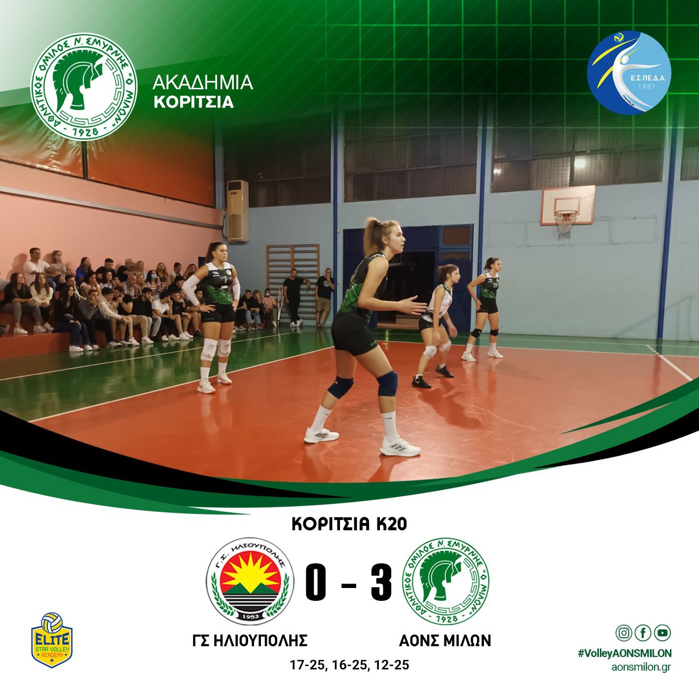 Βόλεϊ: Αποτέλεσμα Κορίτσια Κ20