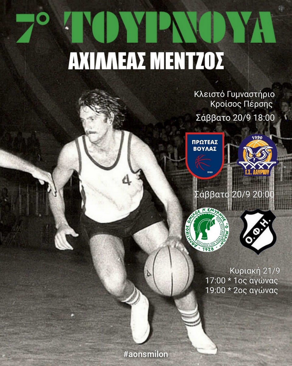 Το 7ο Τουρνουά «Αχιλλέας Μέντζος» έρχεται 20 & 21 Σεπτεμβρίου
