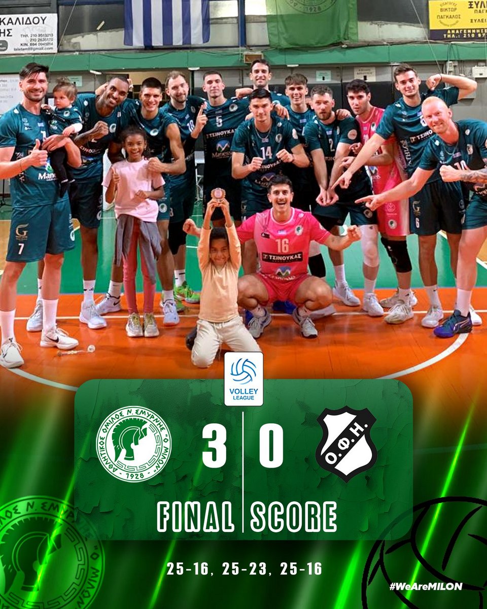 Νίκη με 3-0 σετ για τον Μίλωνα επί του ΟΦΗ!