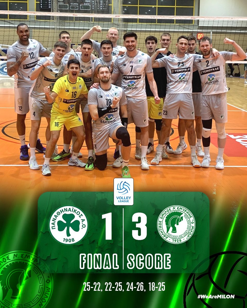 Μεγάλη εκτός έδρας νίκη του Μίλωνα επί του Παναθηναϊκού με 1–3 στο ΜΕΤΣ!