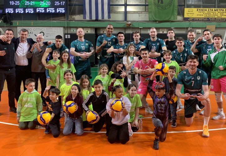 Μεγάλη νίκη για τον Α.Ο.Ν.Σ. Μίλων επί του Ολυμπιακού με 3-1 σετ